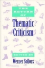 The Return of Thematic Criticism - Book
