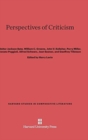 Perspectives of Criticism - Book