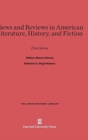 Views and Reviews in American Literature, History, and Fiction : First Series - Book