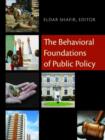 The Behavioral Foundations of Public Policy - Book