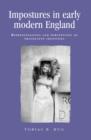 Impostures in Early Modern England : Representations and Perceptions of Fraudulent Identities - Book