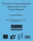 Directory of Social Research Organisations in the United Kingdom - Book