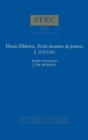 Denis Diderot, Ecrits inconnus de jeunesse 1737-1744 : identifies et presentes par J. Th. de Booy - Book
