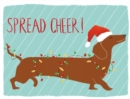 Dachshund Spread Cheer Holiday Embellished Notecards - Book