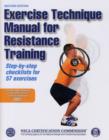 Exercise Technique Manual for Resistance Training - Book