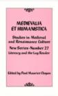 Medievalia et Humanistica No. 27 - Book