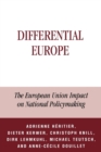 Differential Europe : The European Union Impact on National Policymaking - Book