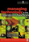 Managing Technology in the Operations Function - Book