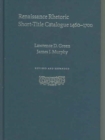 Renaissance Rhetoric Short-Title Catalogue 1460-1700 - Book