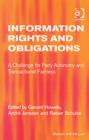 Information Rights and Obligations : A Challenge for Party Autonomy and Transactional Fairness - Book