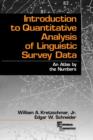 Introduction to Quantitative Analysis of Linguistic Survey Data : An Atlas by the Numbers - Book