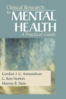 Clinical Research in Mental Health : A Practical Guide - Book