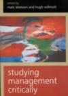 Studying Management Critically - Book