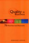 Quality in Business : 76 Mantras for Managers - Book