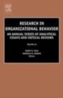 Research in Organizational Behavior : Volume 25 - Book