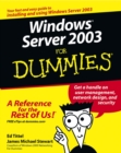 Windows Server 2003 For Dummies - Book