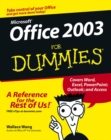 Microsoft Office 2003 For Dummies - Book
