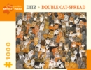 Ditz Double Cat-Spread 1000-Piece Jigsaw Puzzle - Book