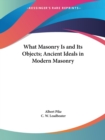 What Masonry is - Book
