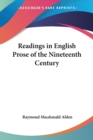 Readings in English Prose of the Nineteenth Century - Book