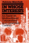 In Whose Interests : An Essay on Multinational Corporations - Book