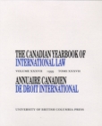 The Canadian Yearbook of International Law, Vol. 37, 1999 - Book