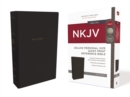 NKJV, Deluxe Reference Bible, Personal Size Giant Print, Leathersoft, Black, Red Letter, Comfort Print : Holy Bible, New King James Version - Book