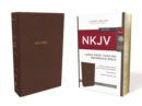NKJV, Thinline Reference Bible, Large Print, Leathersoft, Brown, Red Letter, Comfort Print : Holy Bible, New King James Version - Book