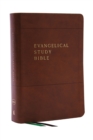 Evangelical Study Bible: Christ-centered. Faith-building. Mission-focused. (NKJV, Brown Leathersoft, Red Letter, Thumb Indexed, Large Comfort Print) - Book