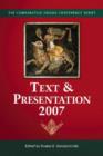 Text & Presentation, 2007 - Book