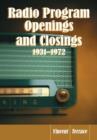 Radio Program Openings and Closings, 1931-1972 - Book