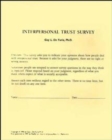 Interpersonal Trust Surveys, Self, Revised Second Printing - Book