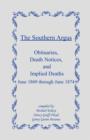 The Southern Argus : Obituaries, Death Notices and Implied Deaths June 1869 through June 1874 - Book