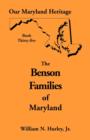 Our Maryland Heritage, Book 35 : Benson Families - Book