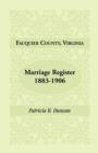 Fauquier County, Virginia, Marriage Register, 1883-1906 - Book