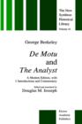 De Motu and the Analyst : A Modern Edition, with Introductions and Commentary - Book