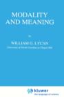 Modality and Meaning - Book