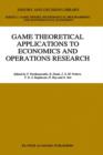 Game Theoretical Applications to Economics and Operations Research - Book