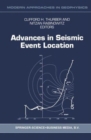 Advances in Seismic Event Location - Book