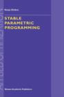 Stable Parametric Programming - Book