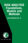 Risk Analysis Foundations, Models, and Methods - Book