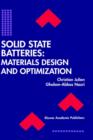 Solid State Batteries: Materials Design and Optimization - Book