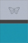 KJV Study Bible for Girls Silver/Teal, Butterfly Design LeatherTouch - Book