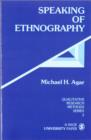 Speaking of Ethnography - Book