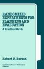Randomized Experiments for Planning and Evaluation : A Practical Guide - Book