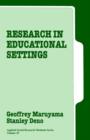 Research in Educational Settings - Book