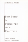 Pro Bono in Principle and in Practice : Public Service and the Professions - Book