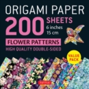Origami Paper 200 sheets Flower Patterns 6" (15 cm) : Double Sided Origami Sheets Printed with 12 Different Designs (Instructions for 6 Projects Included) - Book