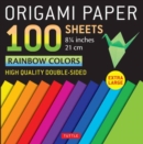 Origami Paper 100 sheets Rainbow Colors 8 1/4" (21 cm) : Extra Large Double-Sided Origami Sheets Printed with 12 Different Color Combinations (Instructions for 5 Projects Included) - Book