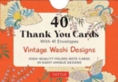 40 Thank You Cards in Vintage Japanese Washi Designs : 4 1/2 x 3 inch blank cards in 8 unique designs, envelopes included - Book